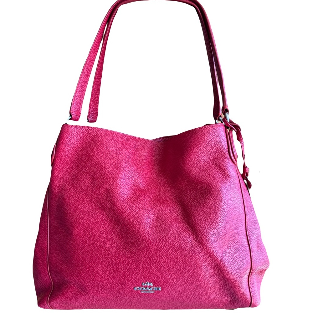 NWOT Coach Red Leather Lexy Shoulder Bag with Silver Hardware